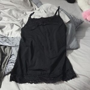 Maurices Black Lace Trim Cami